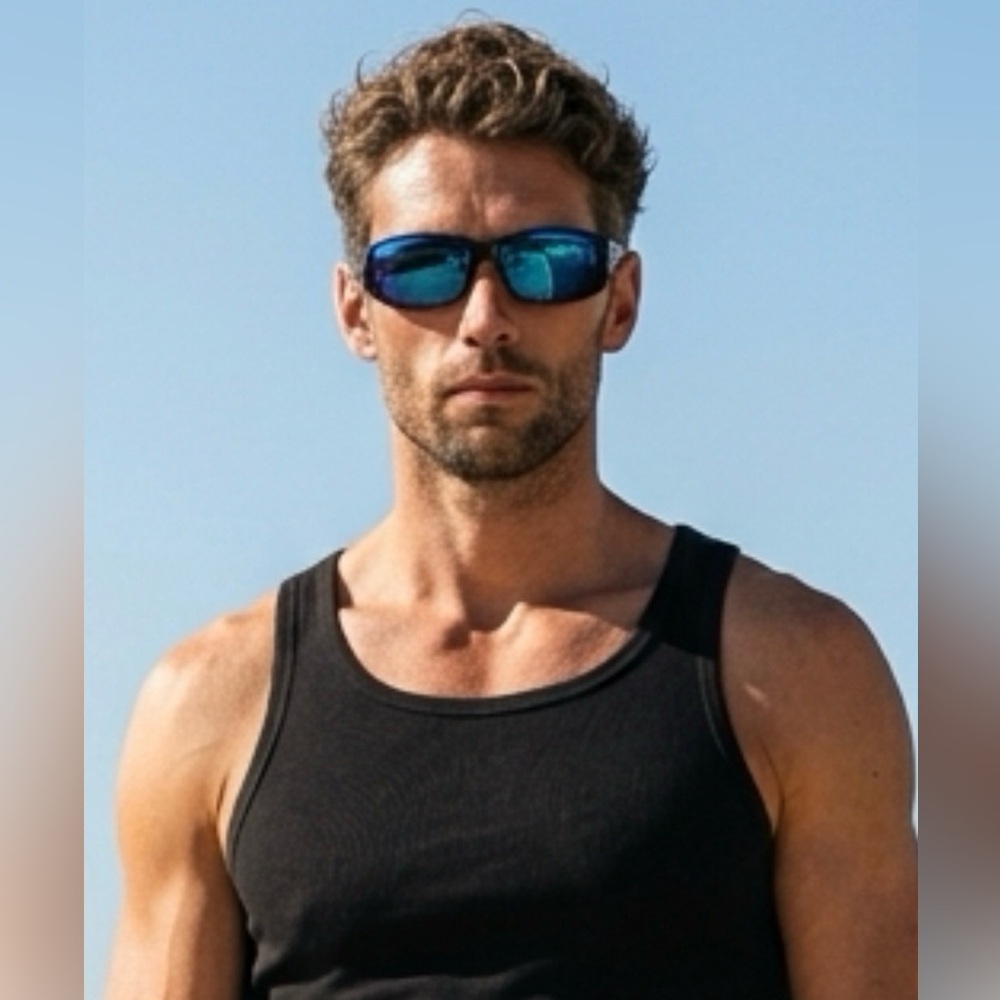Costa Del Mar Brine II Sunglasses Black with Blue Polarized Lenses 59 18 130